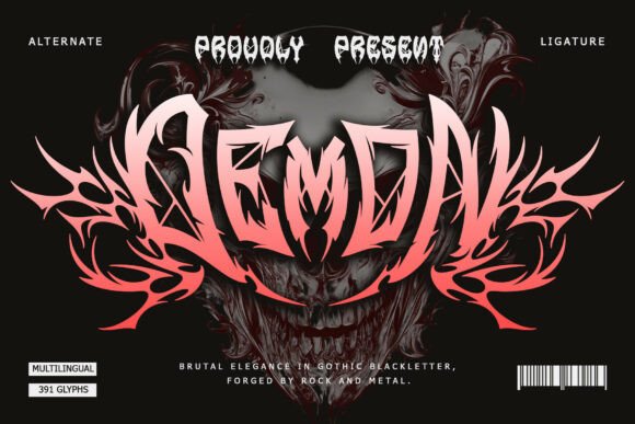 Demon Crown Font: Bold, Blackletter Power