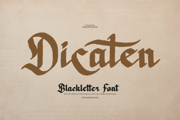 Dicaten: A Bold Typographic Statement