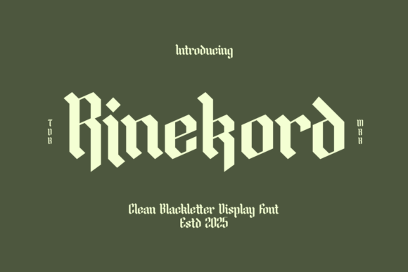 Rinekord: A Modern Blackletter Font