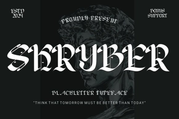Skryber: A Dark Font for Creative Creations