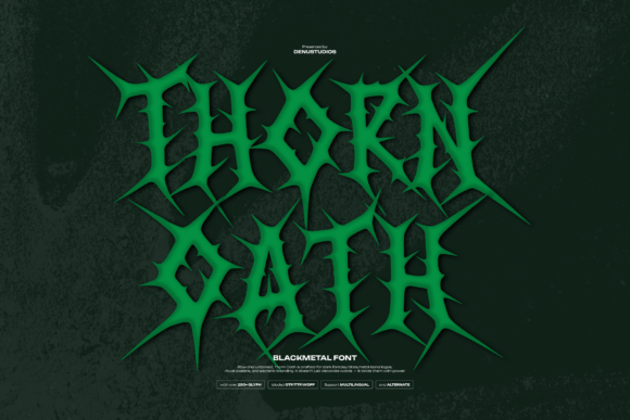 Thorn Oath: A Raw Blackletter Font