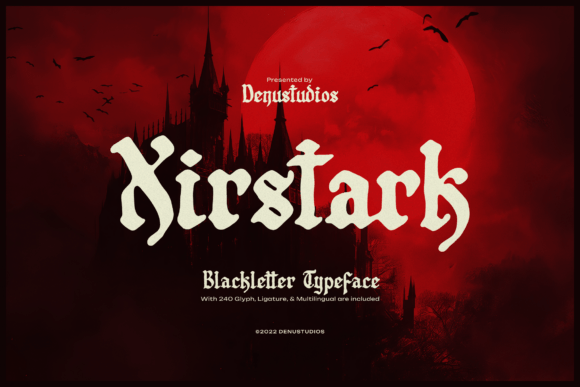 Xirstark: Edgy Blackletter Font for Creative Projects